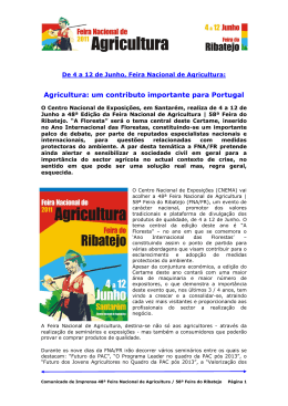 Agricultura: um contributo importante para Portugal