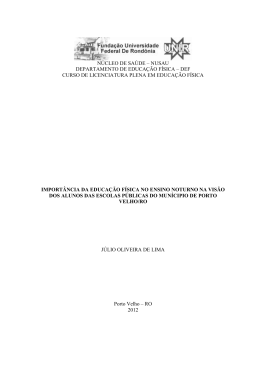 import&acirc;ncia da educa&ccedil;&atilde;o f&iacute;sica no ensino noturno