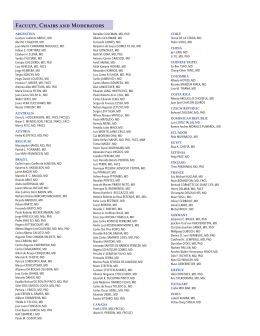 Faculty, Chairs and Moderators