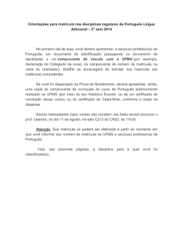 do 1o semestre de 2014