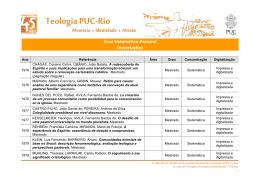 &Aacute;rea Sistem&aacute;tico-‐Pastoral Disserta&ccedil;&otilde;es