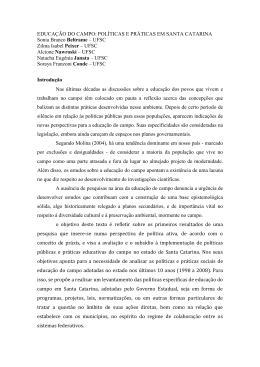 EDUCA&Ccedil;&Atilde;O DO CAMPO: POL&Iacute;TICAS E PR&Aacute;TICAS EM SANTA
