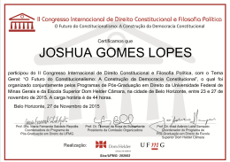 joshua gomes lopes - II Congresso Internacional de Direito