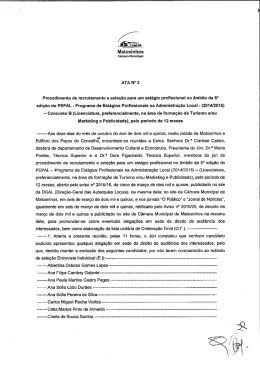 Ata n.º3 - Câmara Municipal de Matosinhos