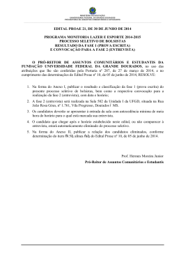 edital proae 21, de 30 de junho de 2014 programa