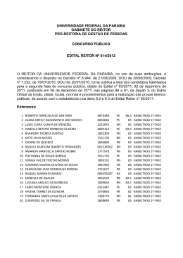 Segunda Fase - Universidade Federal da Paraíba