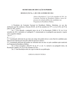Resolução n° 1 de 2 de janeiro de 2014