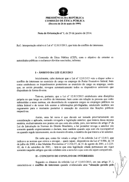 Nota de Orienta&ccedil;&atilde;o n&ordm; 1, de 29 de janeiro de 2014