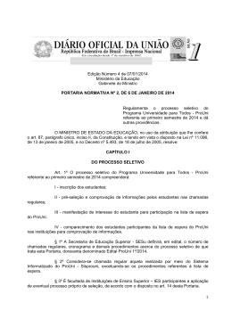 Portaria normativa 2 de 6 de janeiro 2014