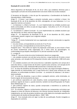 Resolu&ccedil;&atilde;o SE 3, de 16-1-2014 Altera dispositivos da