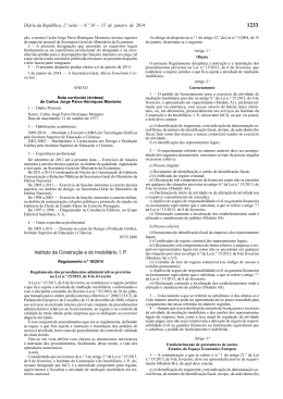 Di&aacute;rio da Rep&uacute;blica, 2.&ordf; s&eacute;rie &mdash; N.&ordm; 10 &mdash; 15 de janeiro de 2014