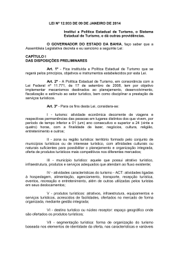 LEI Nº 12.933 DE 09 DE JANEIRO DE 2014 Institui a Política