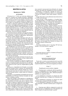 DL - 3/2014 Estatuto dos Guardas Prisionais