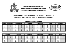 2º processo seletivo especial de 2014 – pse 2014-2 edital n.º