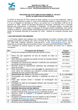 SEMED - Processo Seletivo ACT 001/2014
