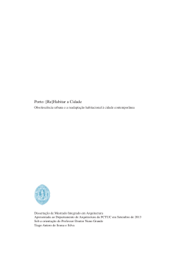 Porto: [Re]Habitar a Cidade - Estudo Geral