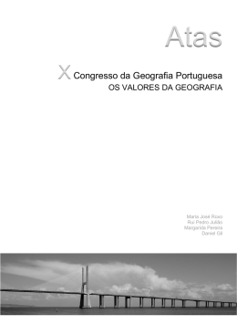 Os Valores da Geografia - Repositório Científico do IPCB