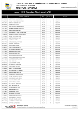 RESULTADO DEFINITIVO Motorista-Rio de