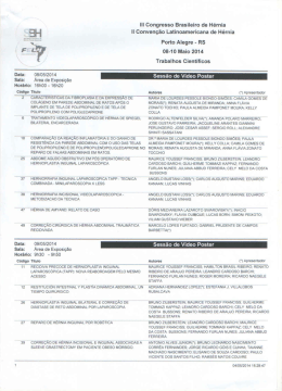 III Congresso Brasileiro de H&eacute;rnia e II Conven&ccedil;&atilde;o Latinoamericana