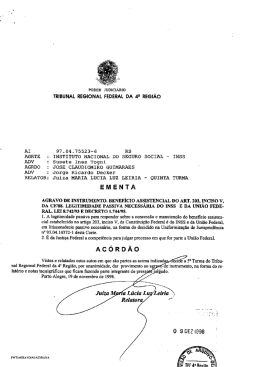 PODER JUDICI&Aacute;RIO TRIBUNAL REGIONAL FEDERAL DA 4` REGI&Atilde;O