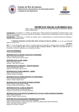 Disp&otilde;e sobre a posse aos membros do Conselho Municipal de