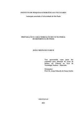 Prepara&ccedil;&atilde;o e caracteriza&ccedil;&atilde;o de um material de refer&ecirc;ncia de peixe
