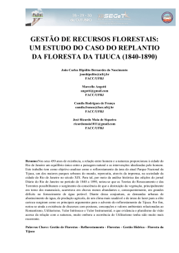 GEST&Atilde;O DE RECURSOS FLORESTAIS: UM ESTUDO DO