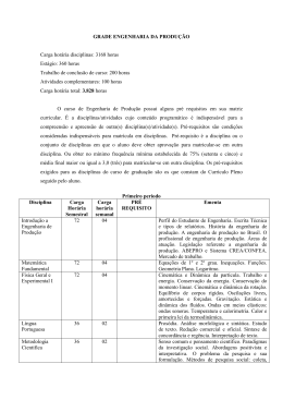 GRADE ENGENHARIA DA PRODU&Ccedil;&Atilde;O Carga hor&aacute;ria