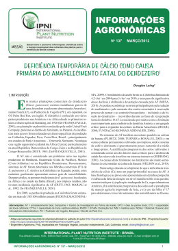 Defici&ecirc;ncia tempor&aacute;ria de c&aacute;lcio como causa prim&aacute;ria