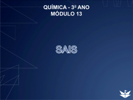 QU&Iacute;MICA - 3o ANO M&Oacute;DULO 13