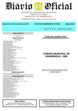 C&Acirc;MARA MUNICIPAL DE ANANINDEUA - CMA