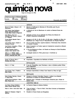 qulm - Qu&iacute;mica Nova - Sociedade Brasileira de Qu&iacute;mica