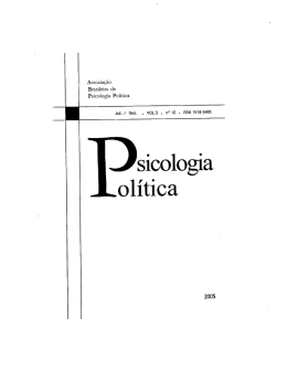Psicologia Pol&iacute;tica ou do Capital
