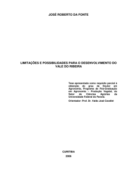 jos&eacute; roberto da fonte limita&ccedil;&otilde;es e possibilidades