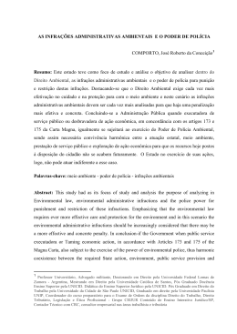 as infra&ccedil;&otilde;es administrativas ambientais e o poder de pol&iacute;cia