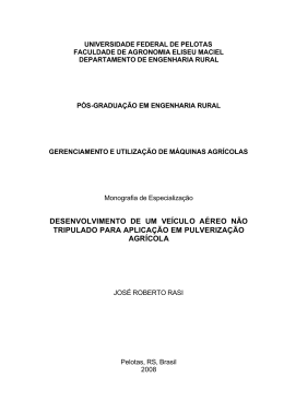 desenvolvimento de um ve&iacute;culo a&eacute;reo n&atilde;o tripulado para aplica&ccedil;&atilde;o