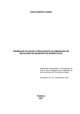 jose roberto vanini promo&ccedil;&atilde;o de sa&uacute;de e preval&ecirc;ncia da obesidade