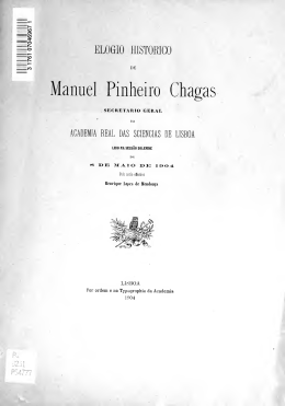 Elogio hist&oacute;rico de Manuel Pinheiro Chagas : secret&aacute;rio geral da
