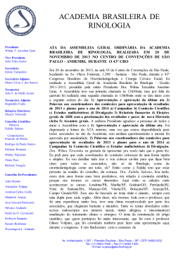 ACADEMIA BRASILEIRA DE RINOLOGIA - aborl-ccf