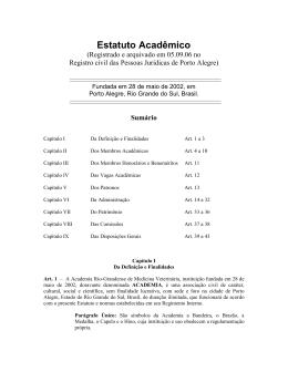 Estatuto Acad&ecirc;mico - CRMV-RS