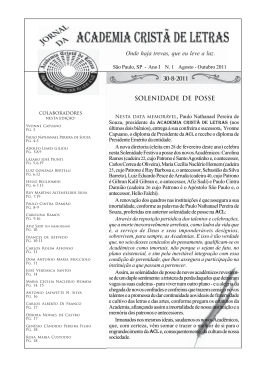Jornal da Academia Crist&atilde; de Letras