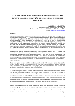 1 as novas tecnologias da comunica&ccedil;&atilde;o e