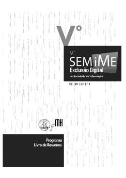 V Seminário - Exclusão Digital na Sociedade de Informação