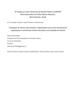 baixar paper - IV Congresso Latino Americano de Opinião Pública