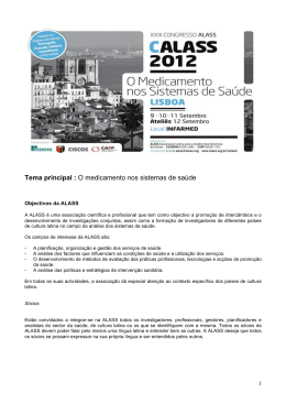 Programa - Administra&ccedil;&atilde;o Regional de Sa&uacute;de do Centro