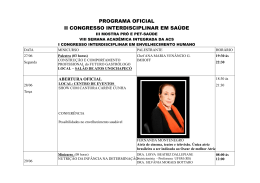 programa oficial ii congresso interdisciplinar em sa&uacute;de