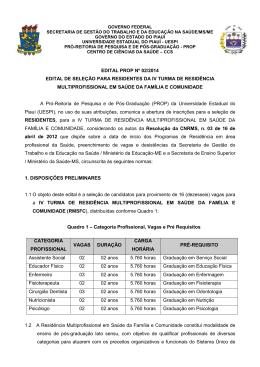 Residência Multiprofissional em Saúde da Família - Nucepe