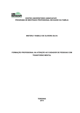 forma&ccedil;&atilde;o profissional na aten&ccedil;&atilde;o ao cuidador de