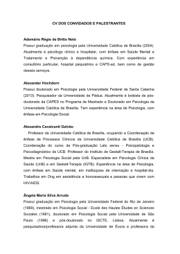 CV DOS CONVIDADOS E PALESTRANTES Adem&aacute;rio R&eacute;gis de