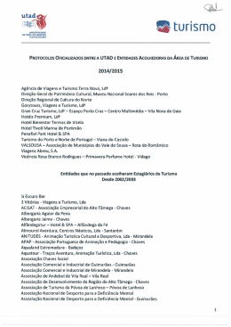 8. instituições com protocolo com o curso de turismo 2015_2016